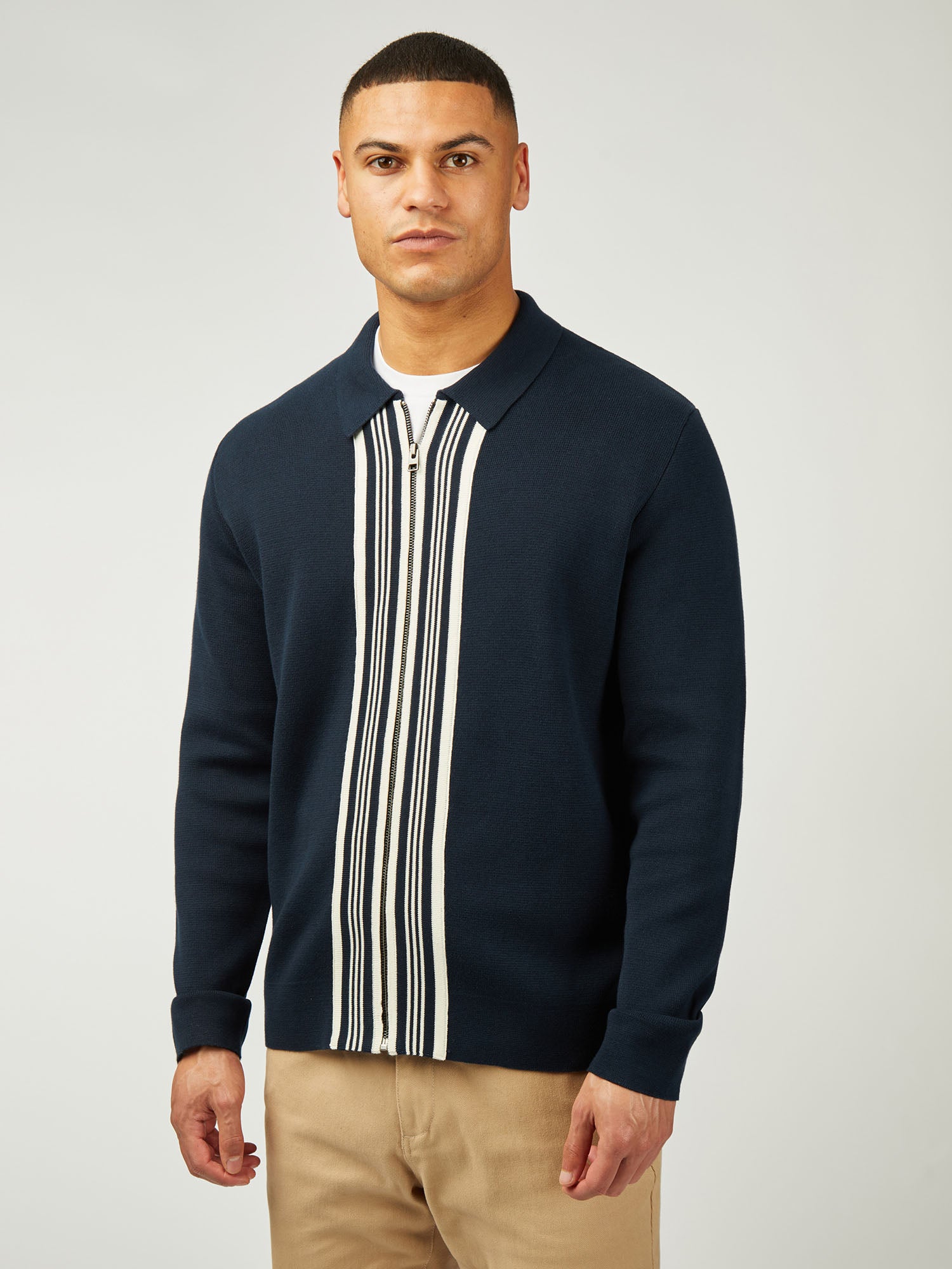 Polo Shirt Stussy Full Zip Ls Knit Polo Sweater Polo Stussy