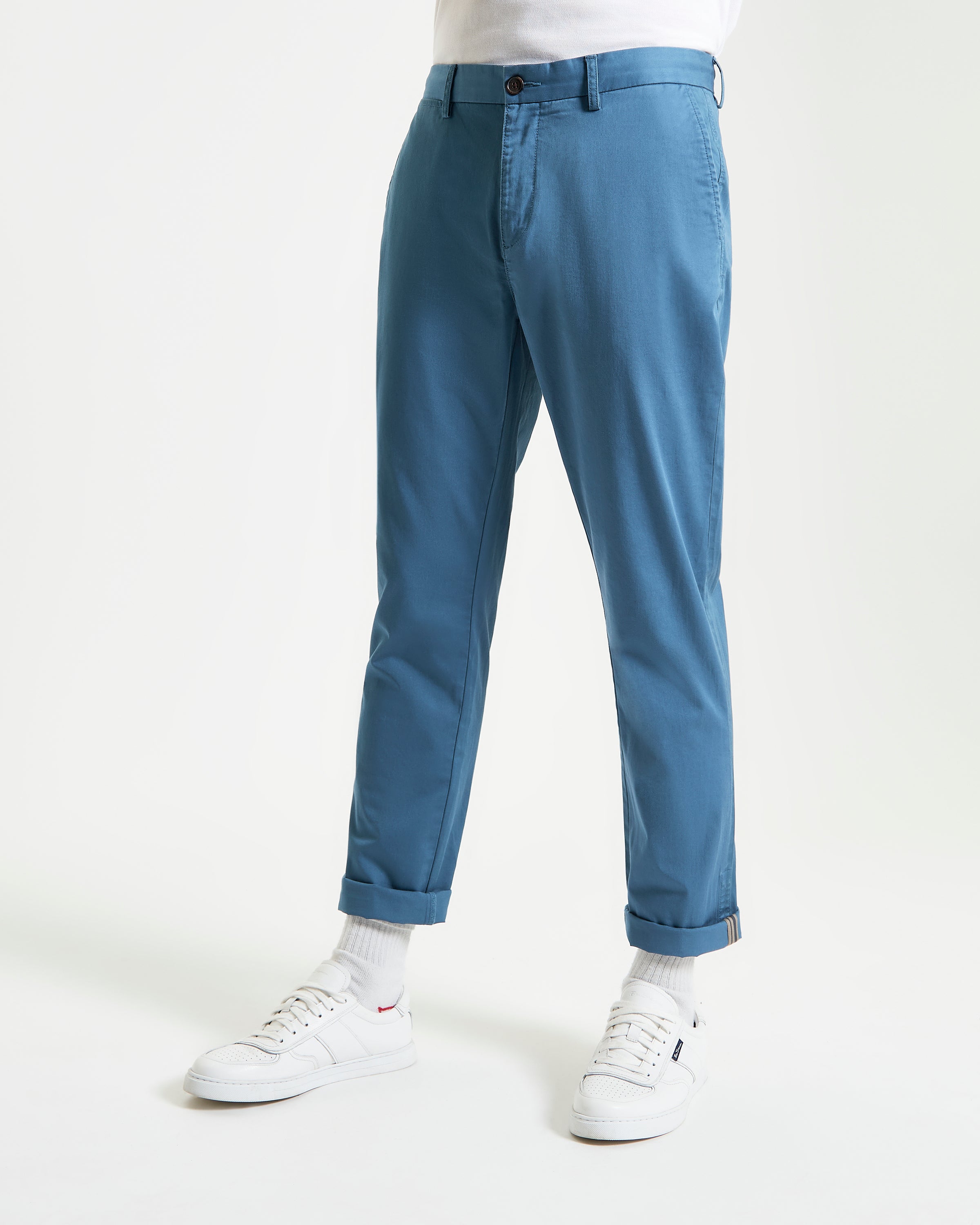 Signature Slim Stretch Chino – Blue – Smart casual style with stylish design and comfort features.