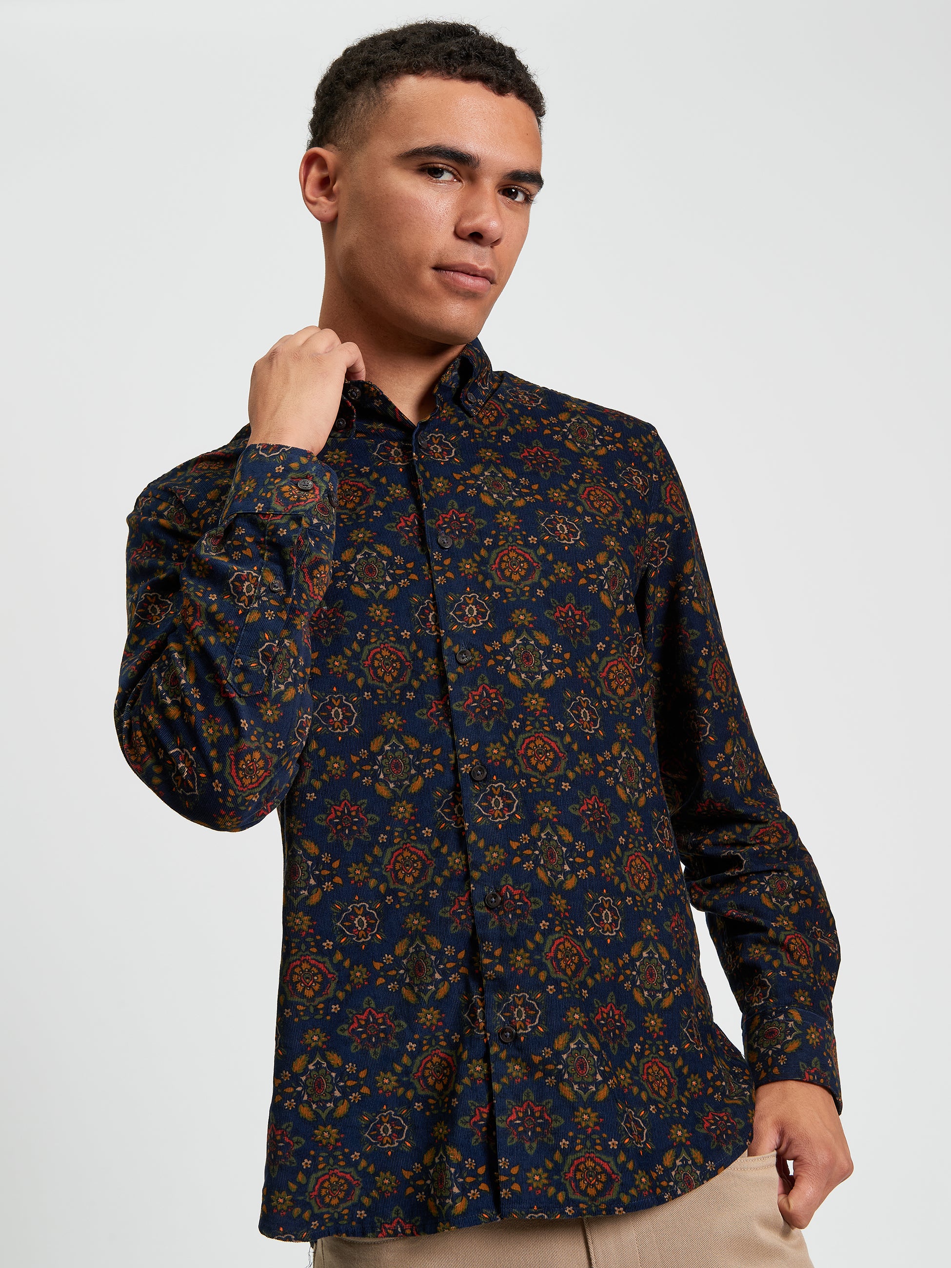 Foulard Print - Khaki - Front