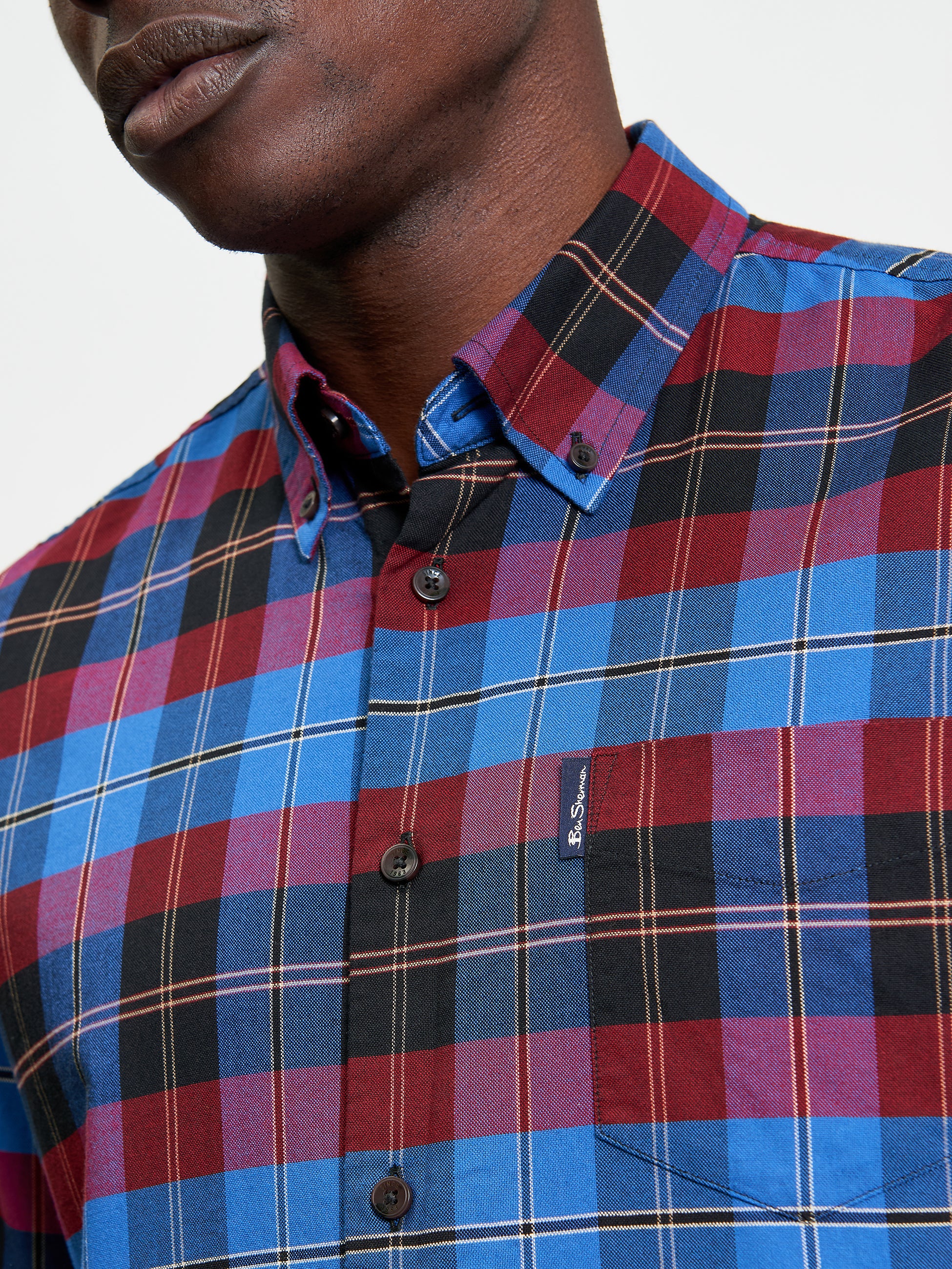 Oxford Check Shirt Dark Blue