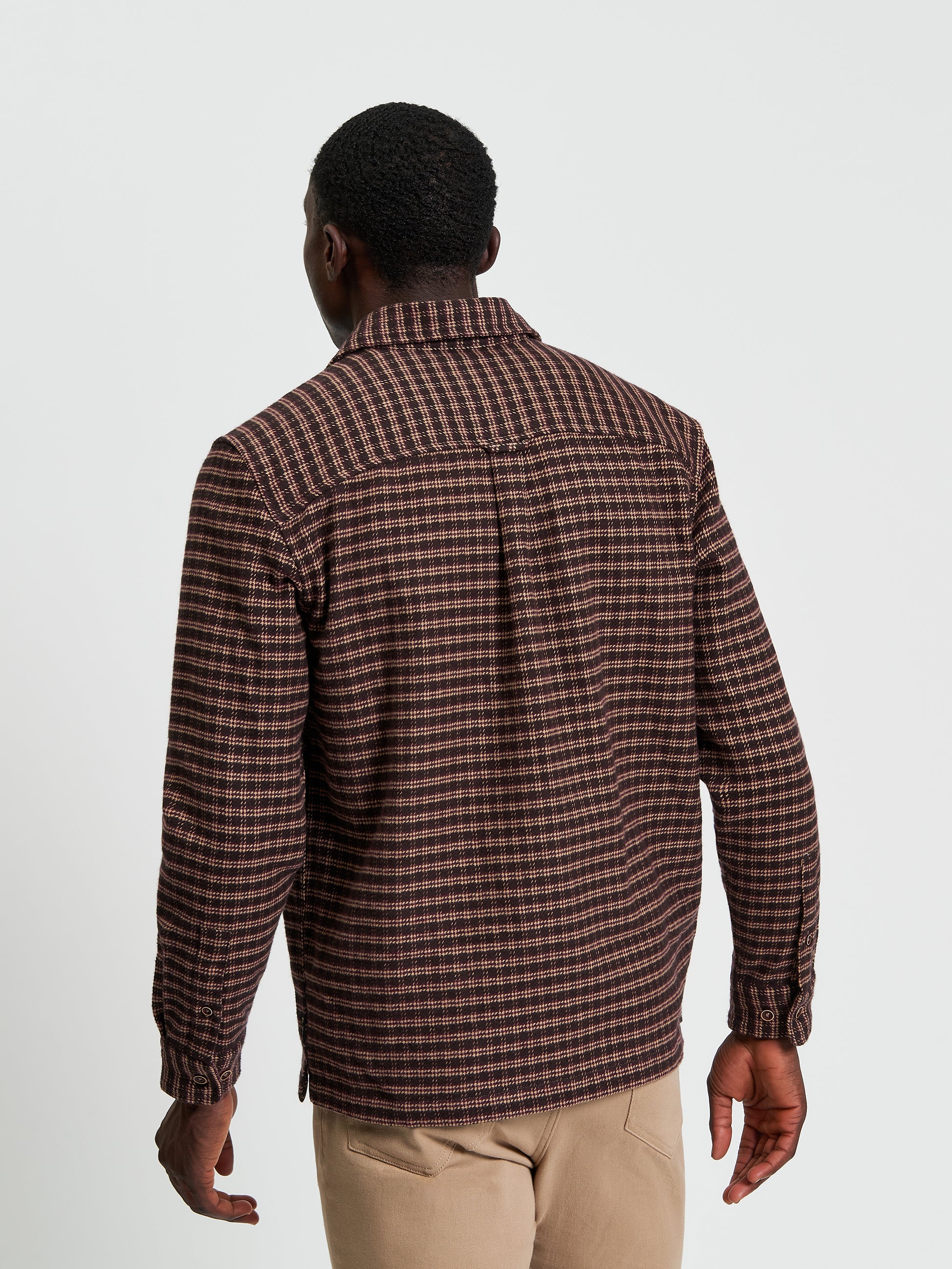 Puppytooth Overshirt - Bark - Back