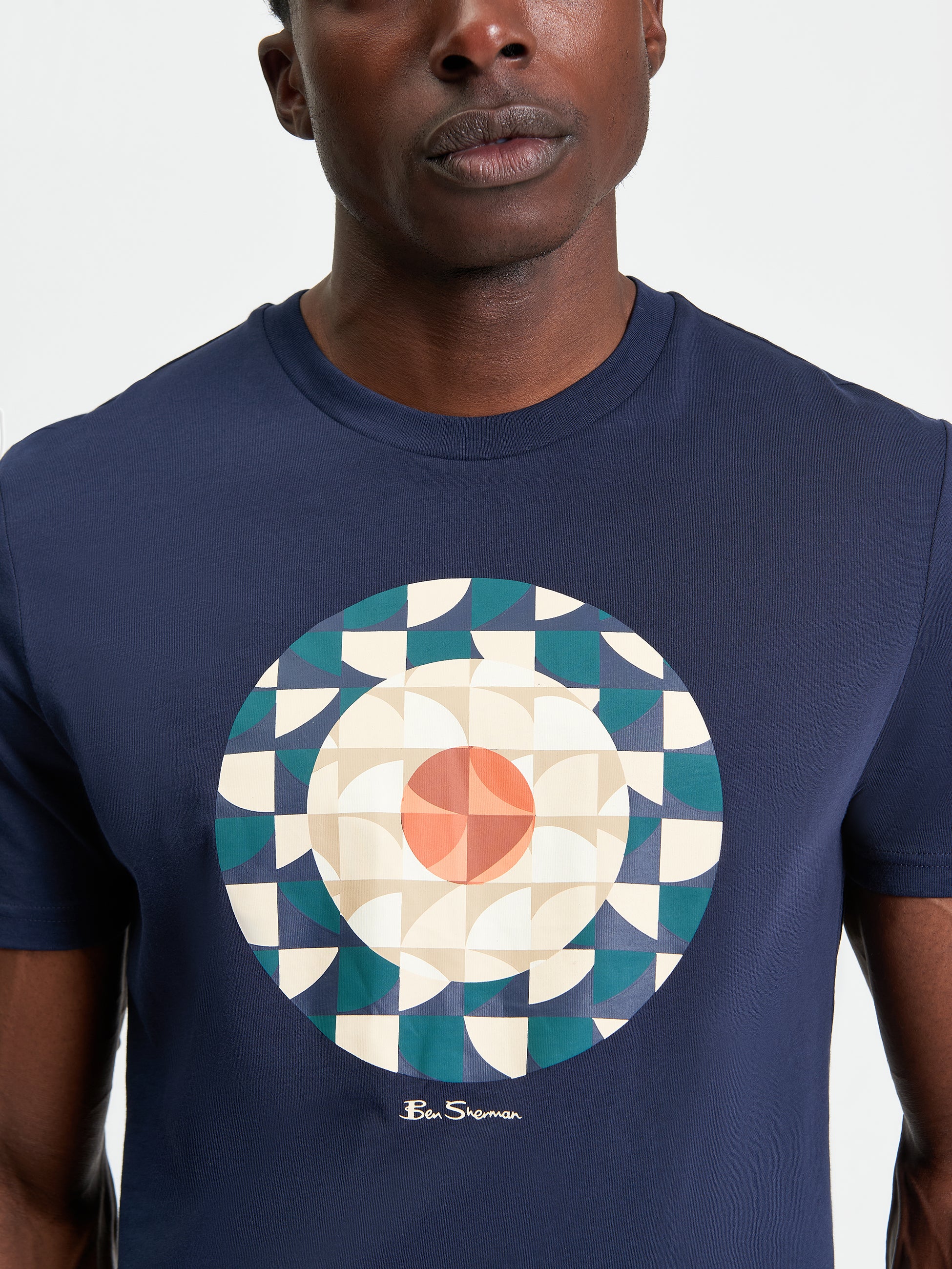 Geo Target Graphic T-Shirt Dark Navy