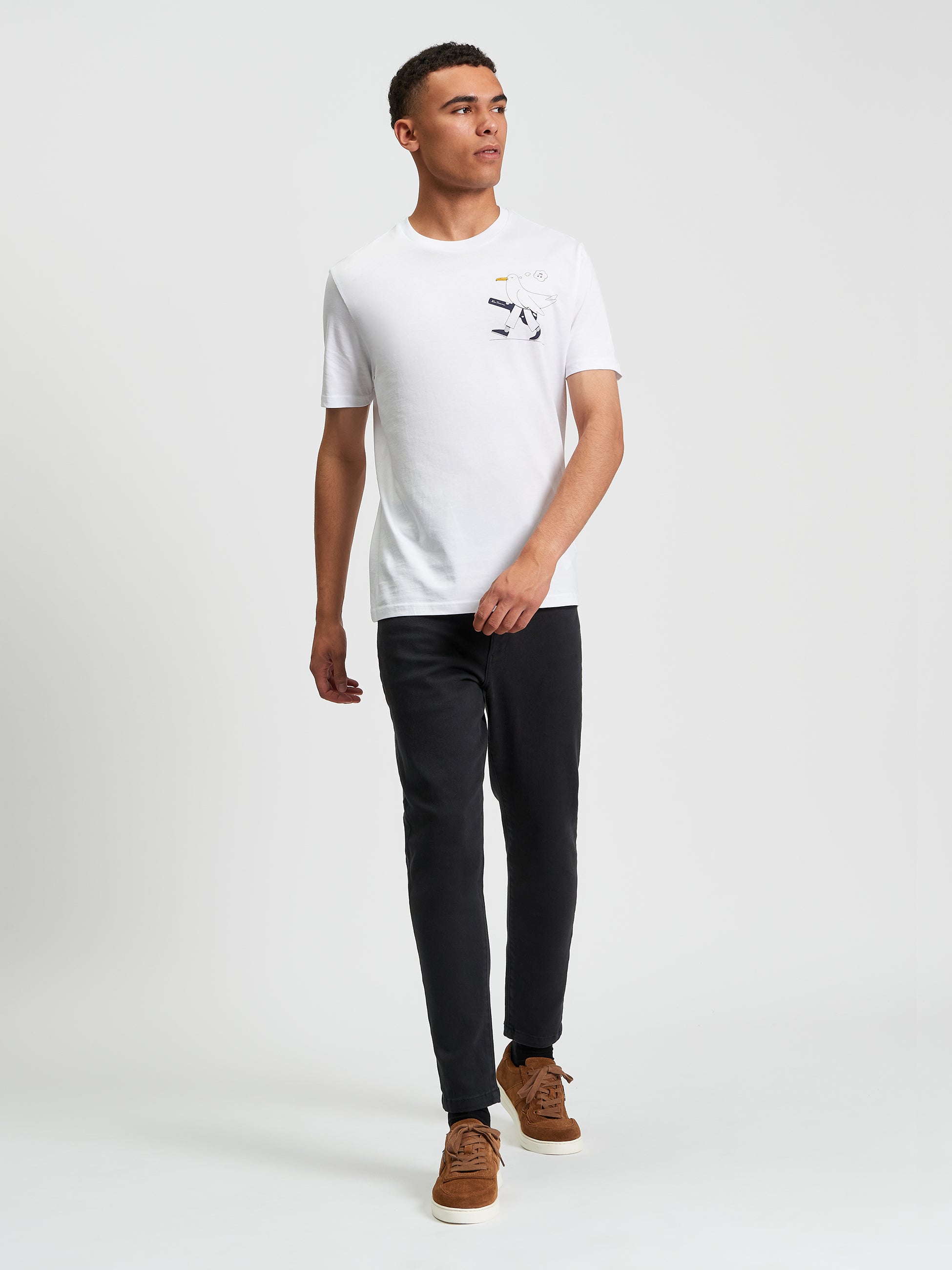 The Busker - White - Full Length View