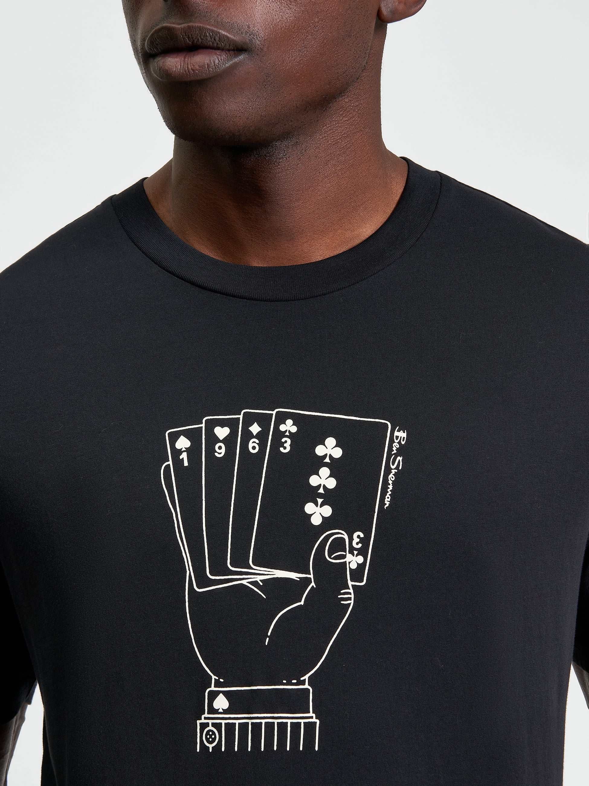 Hidden Ace T-Shirt Graphic Print Black