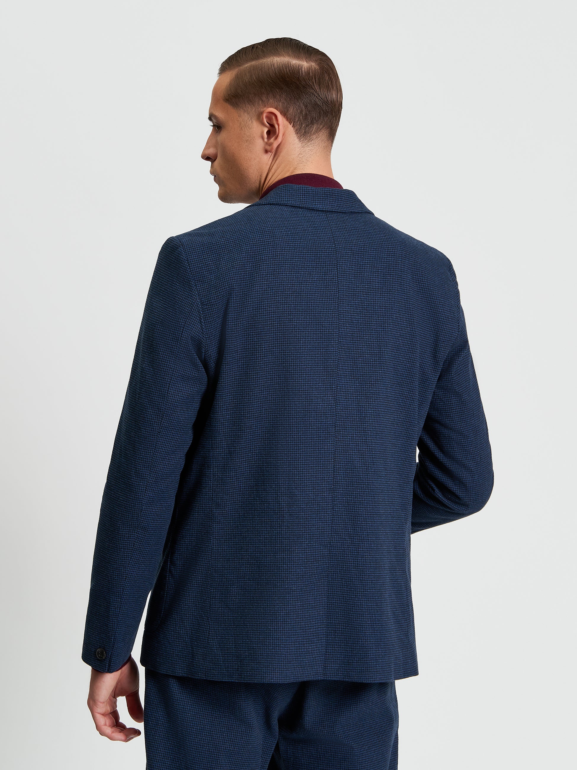 Puppytooth Blazer - Marine - Back