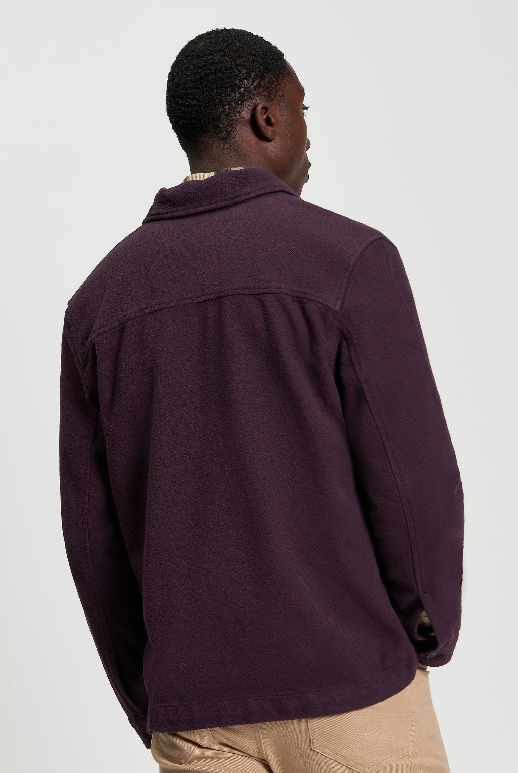 Warm Chore Jacket - Dark Wine - Back