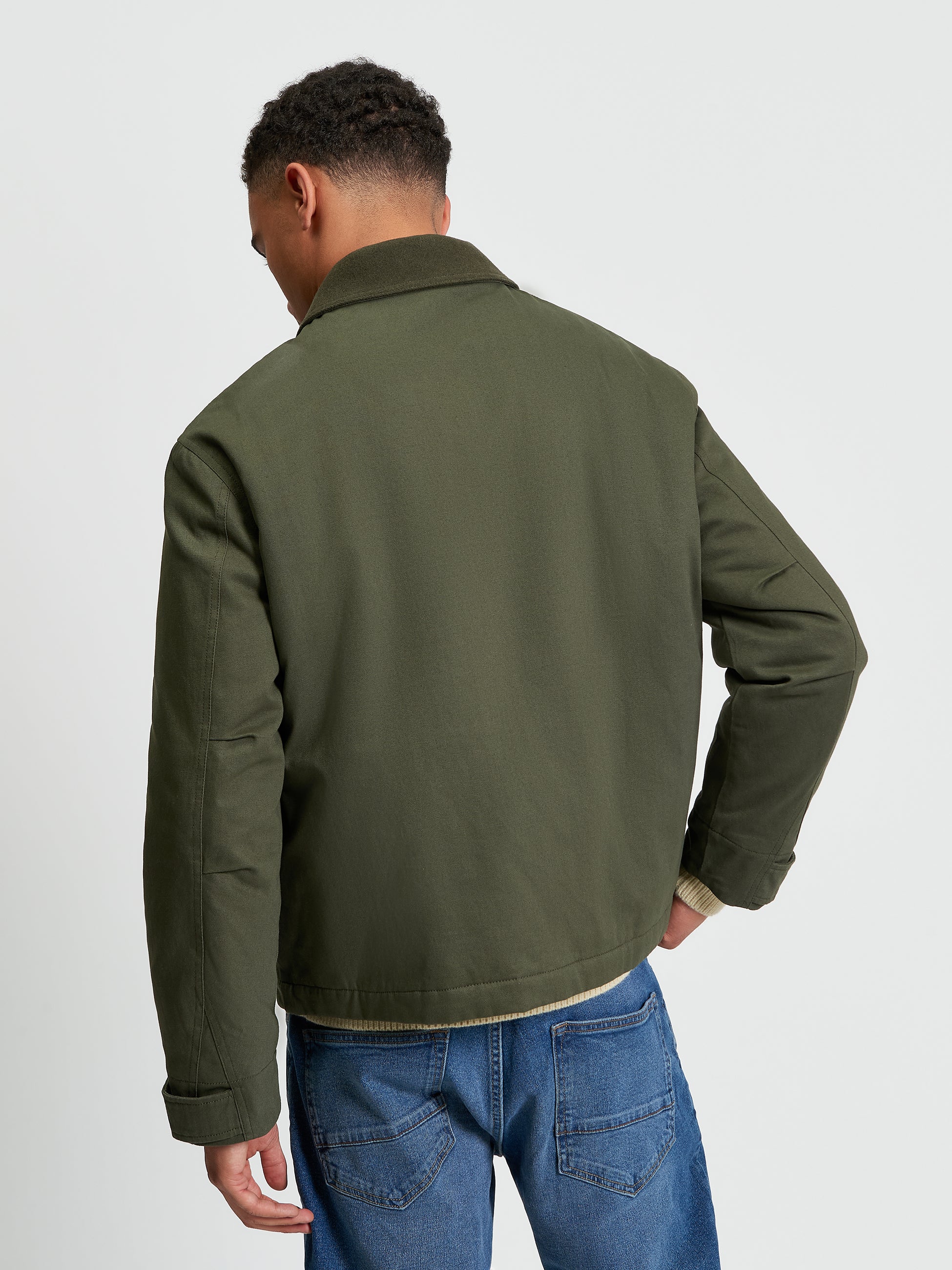 Wadded Flight Jacket - Khaki - Back