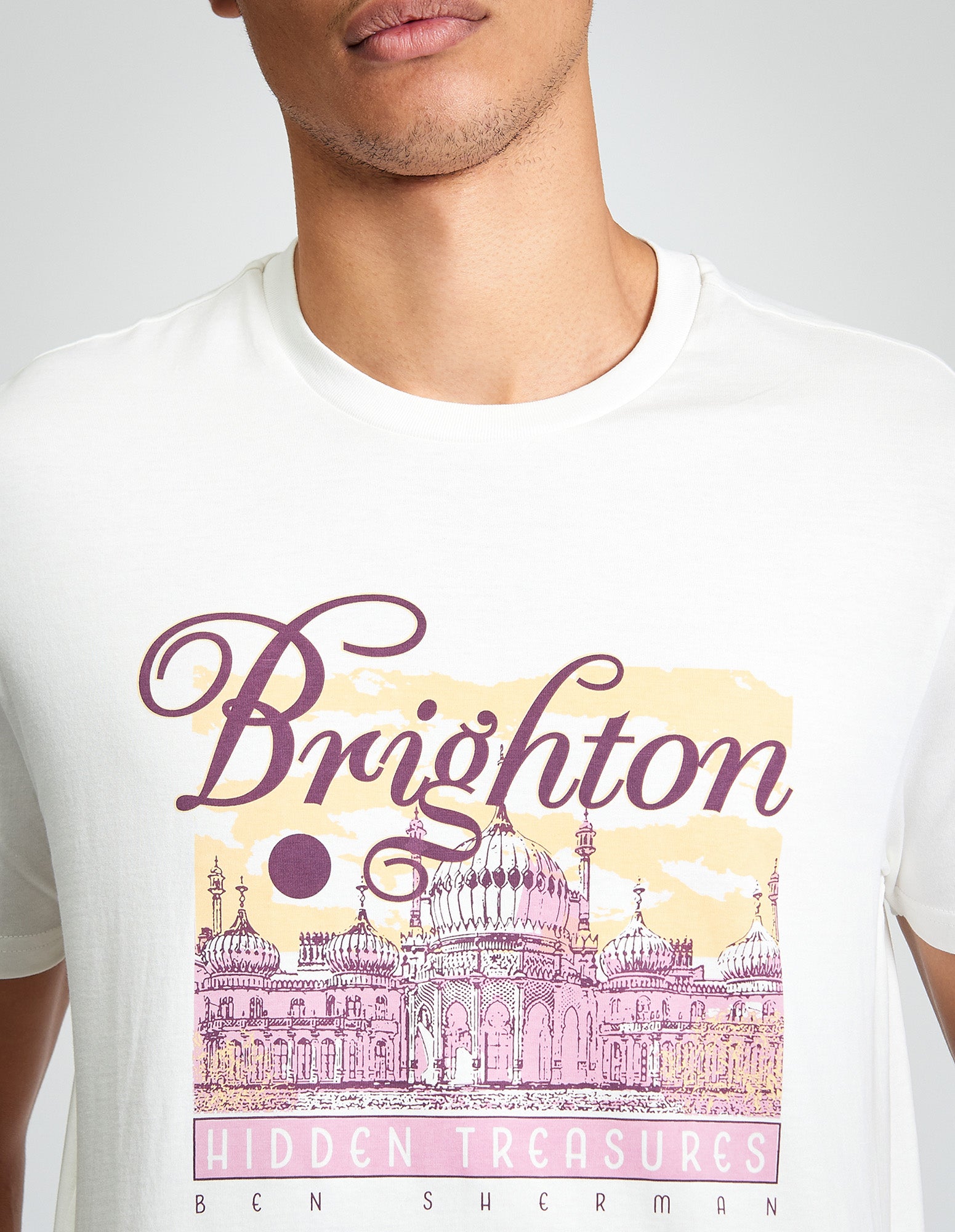 Hidden Treasures Tee – Brighton-inspired graphic on a soft white tee by Ben Sherman.