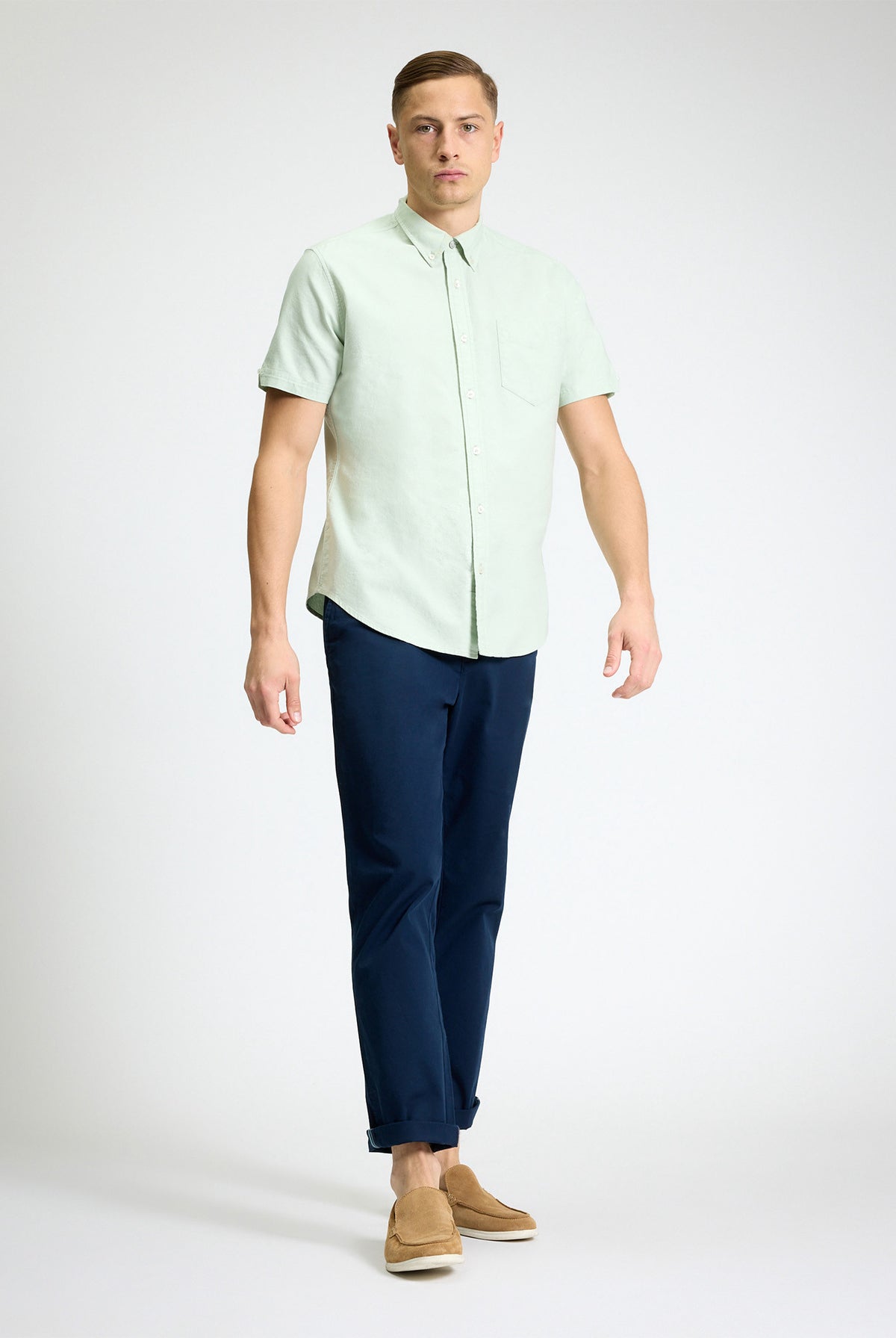Short Sleeve Signature Oxford Shirt - Pistachio - Mod