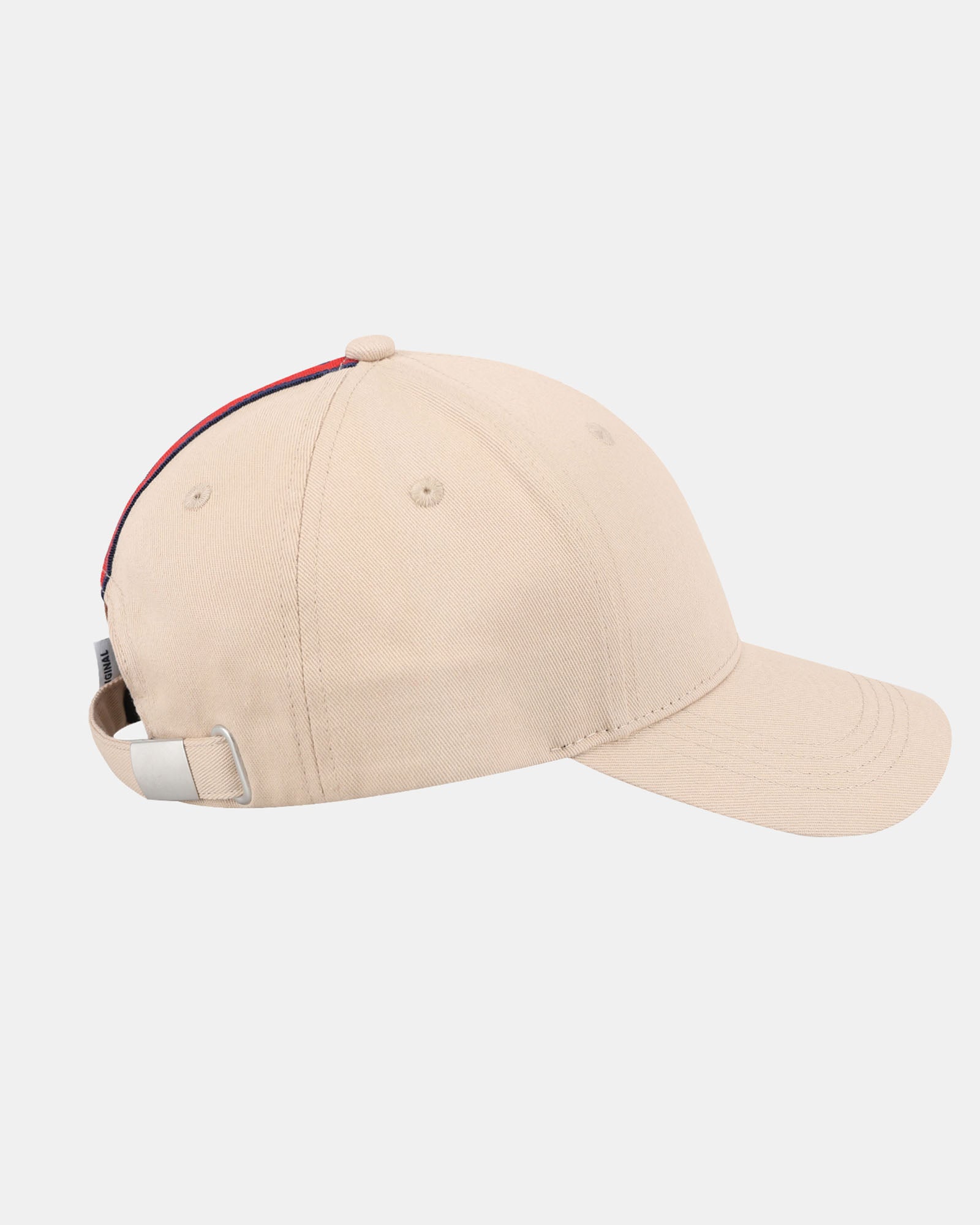 Cap with Stripe – Beige cotton cap with stylish design perfect for outdoor wear.