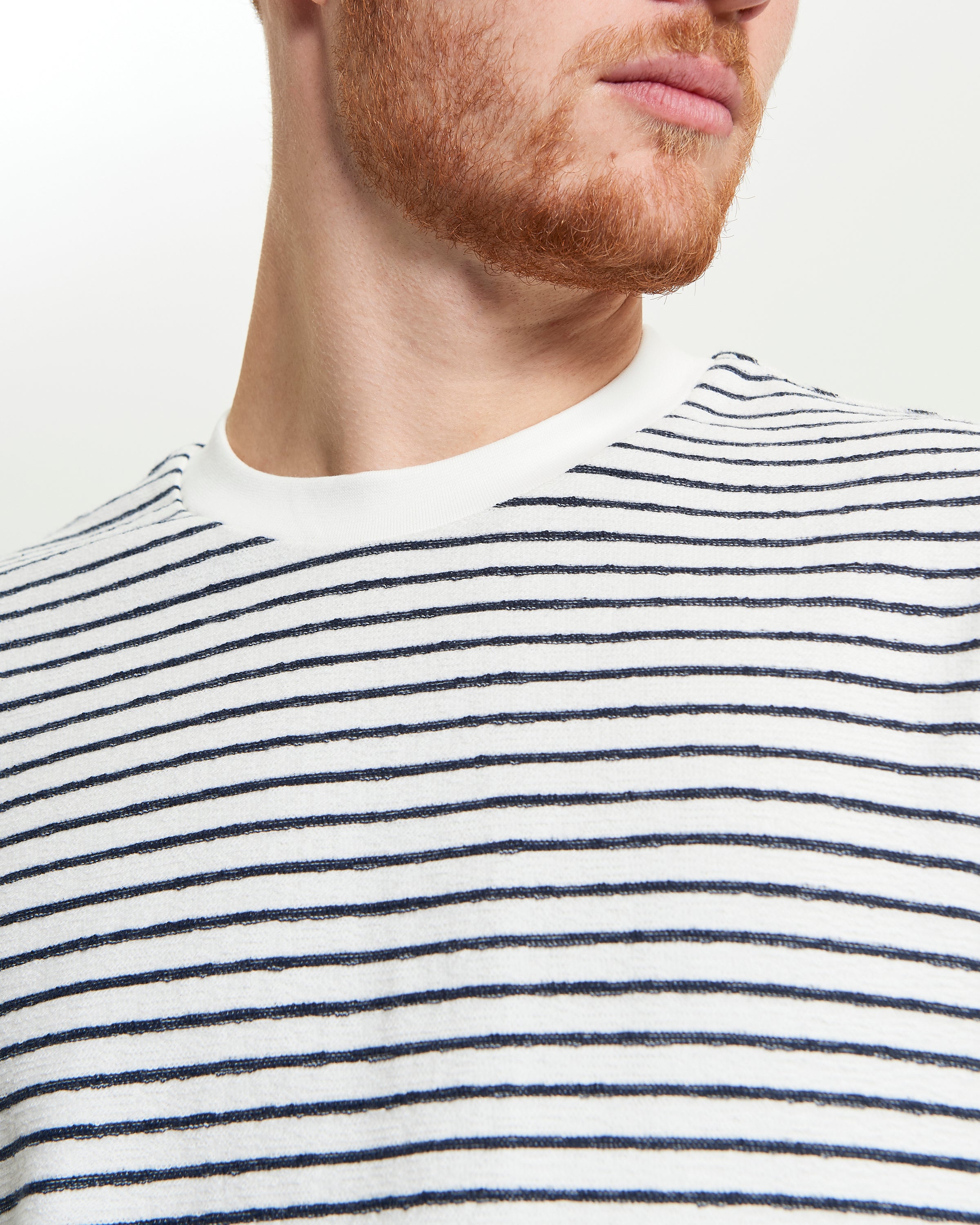 Textured Stripe Tee – textured stripe design, regular fit, crew neck, from Ben Sherman.