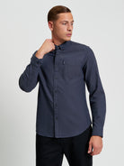 Signature Oxford Long Sleeve Shirt - Slate - Front View