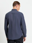 Signature Oxford Long Sleeve Shirt - Slate - Back View