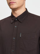 Signature Oxford Long Sleeve Shirt - Brown - Full Length View