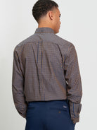 Signature Gingham Long Sleeve Shirt - Bronze - Back View