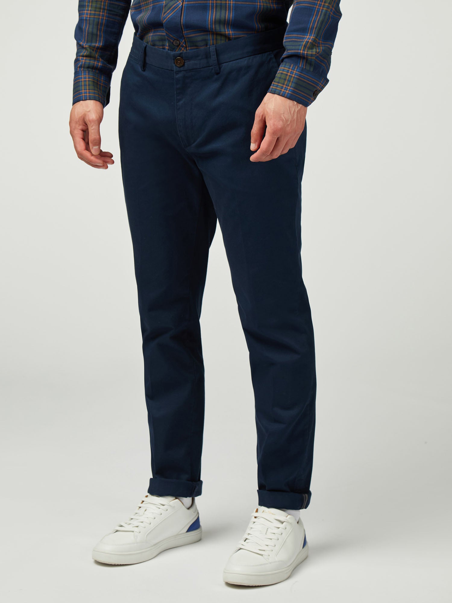 Signature Slim Stretch Chino – Navy – Stretch Fabric