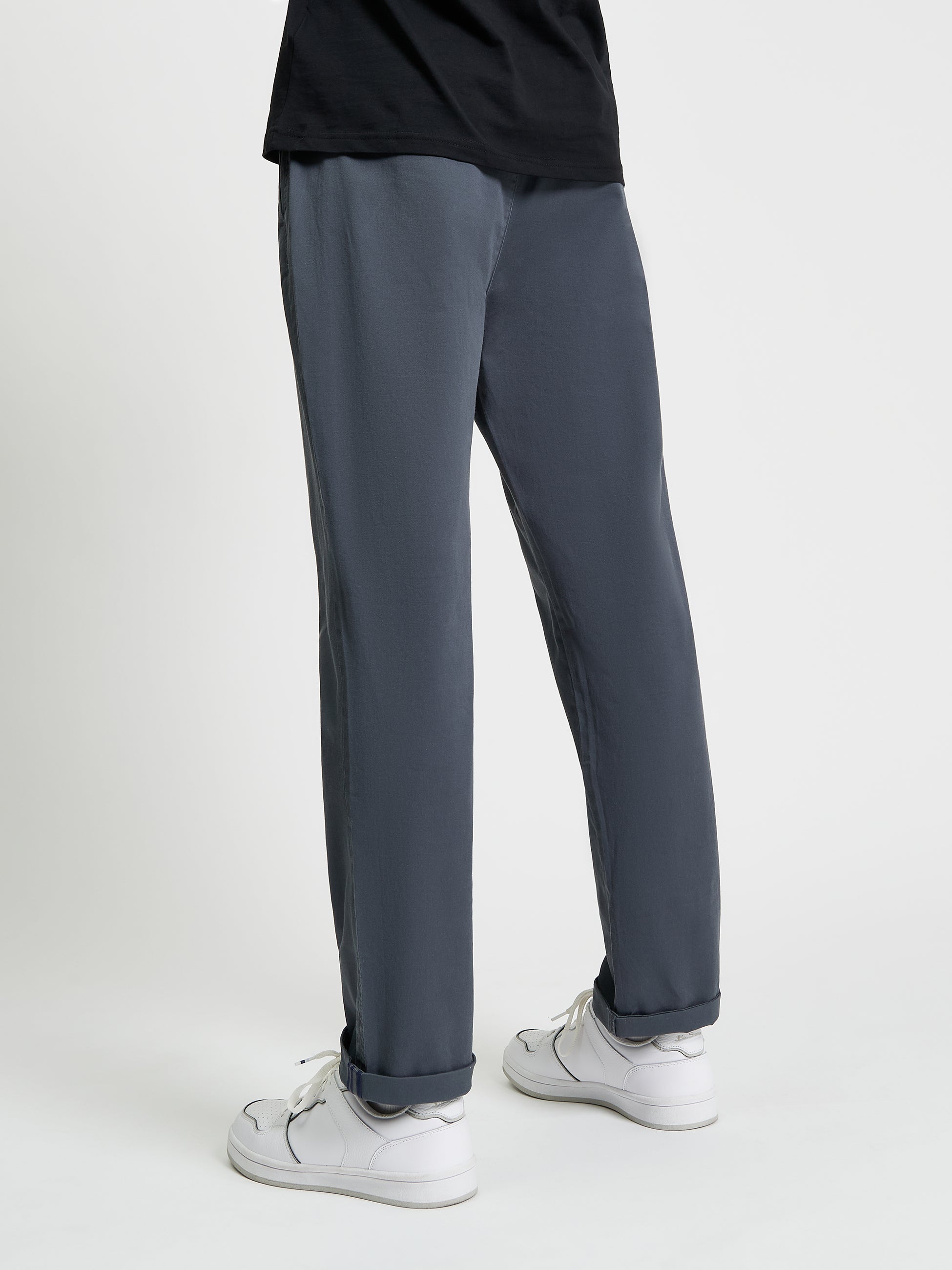 Signature Slim Stretch Chino - Slate - Back View