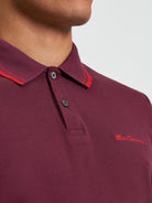 Signature Pique Polo - Burgundy - Full Length View