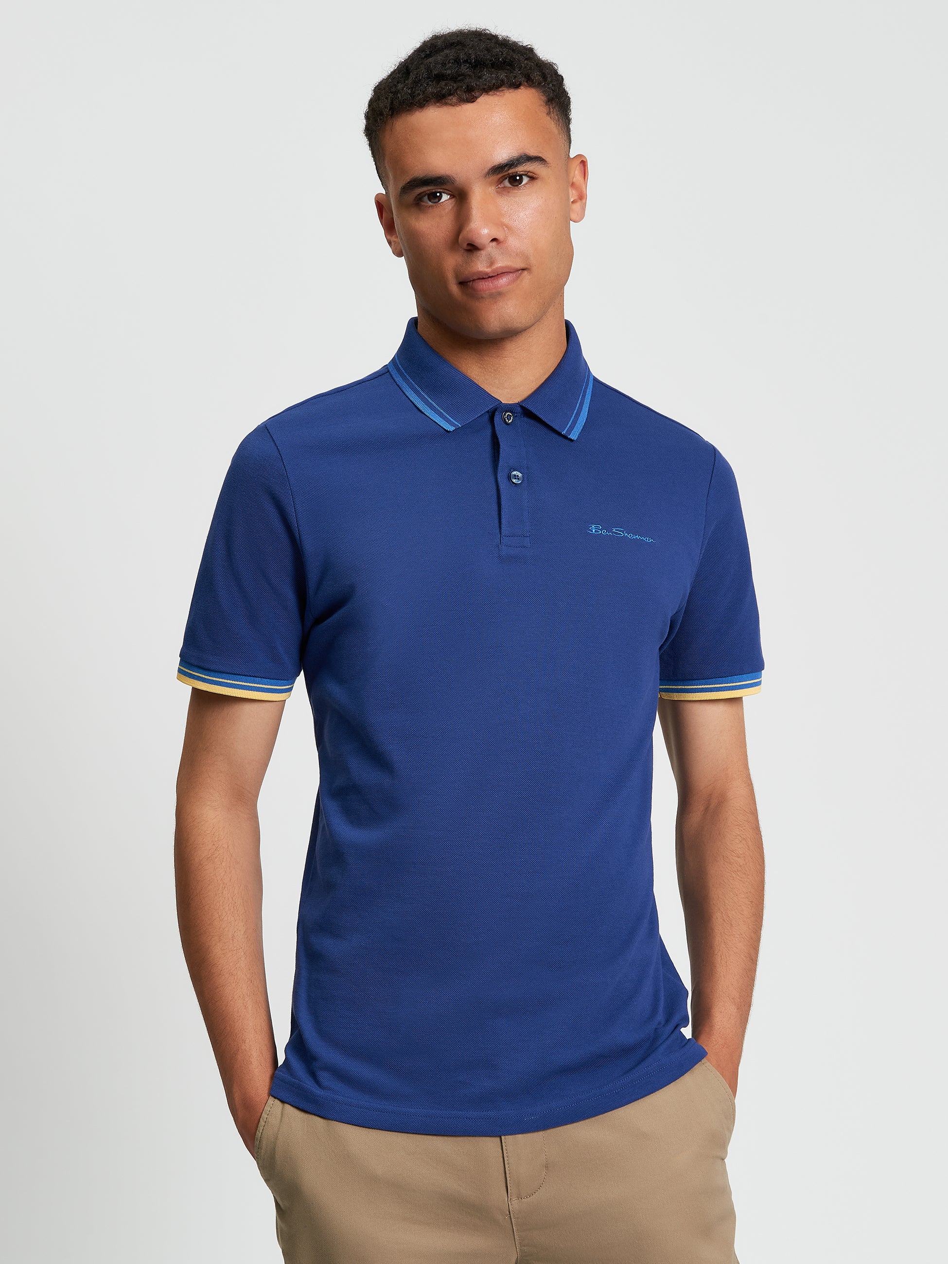 Signature Pique Polo - Grey - Front View