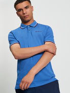 Signature Pique Polo- Cobalt - Front View
