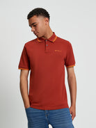 Signature Pique Polo - Burnt Orange - Front View