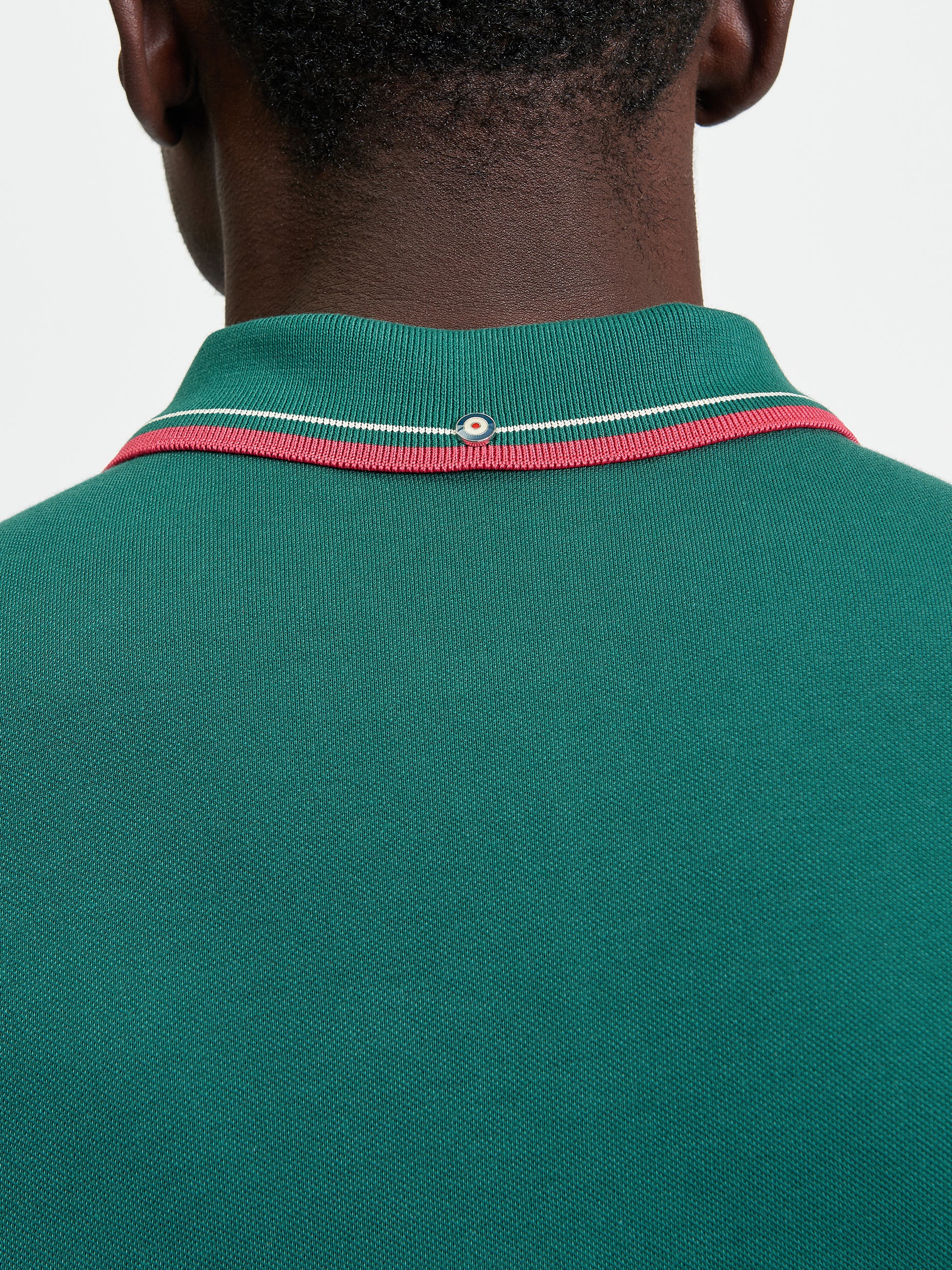 Signature Pique Polo - Green - Detail View