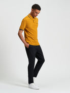 Signature Pique Polo - Mustard Yellow - Detail Shot