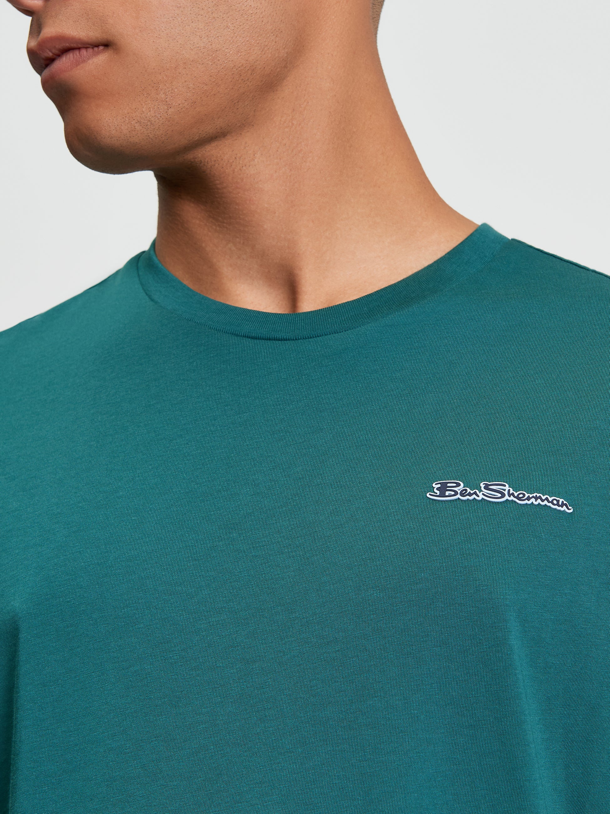 Signature Tee - Teal - Detail View