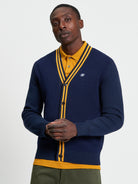 Navy Knitted Cardigan Button Up
