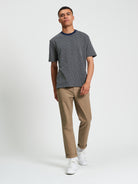 Jacquard Print T-Shirt Navy