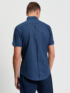 Short Sleeve Shirt Print Blue