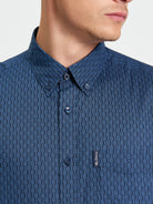 Short Sleeve Shirt Print Blue
