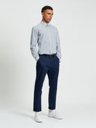 Split Geo Print - Pale Blue - Full Length