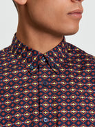 Short Sleeve Shirt Print Orange