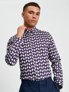 Paisley Geo Print - Dark Wine - Front