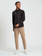 Foulard Print - Khaki - Full Length