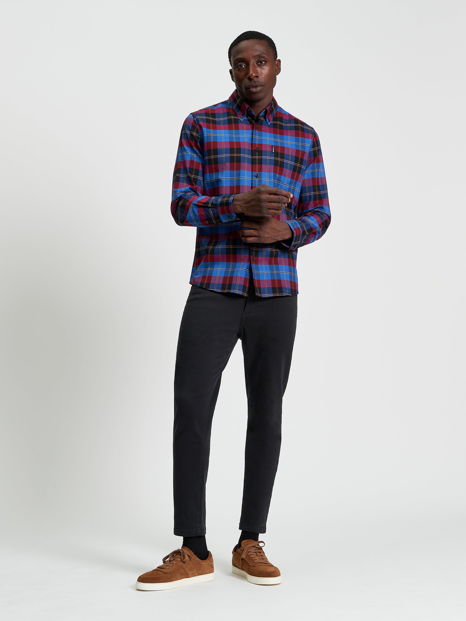 Oxford Check Shirt Dark Blue