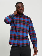 Oxford Check Shirt Dark Blue