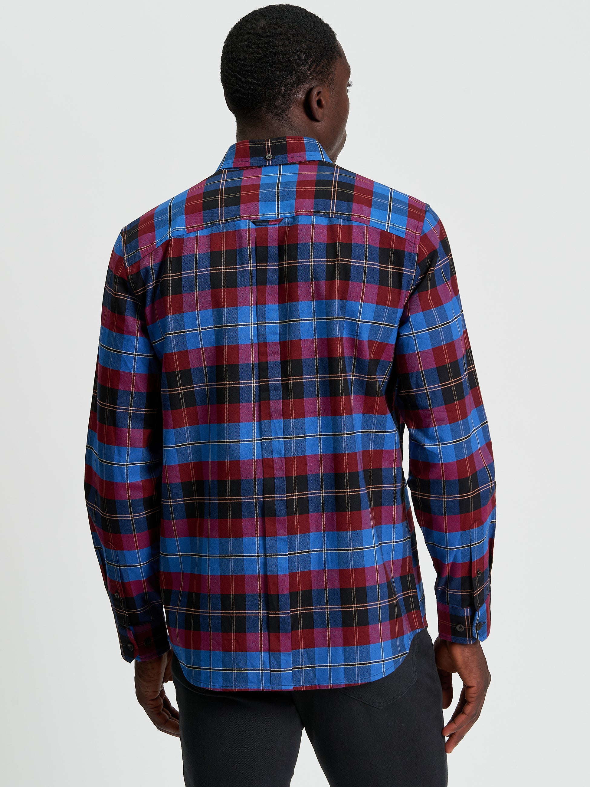 Oxford Check Shirt Dark Blue