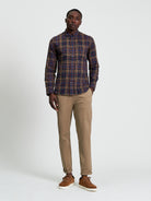 Multi Check - Dark Navy - Full Length