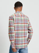 Brushed Crepe Check - Fog - Back