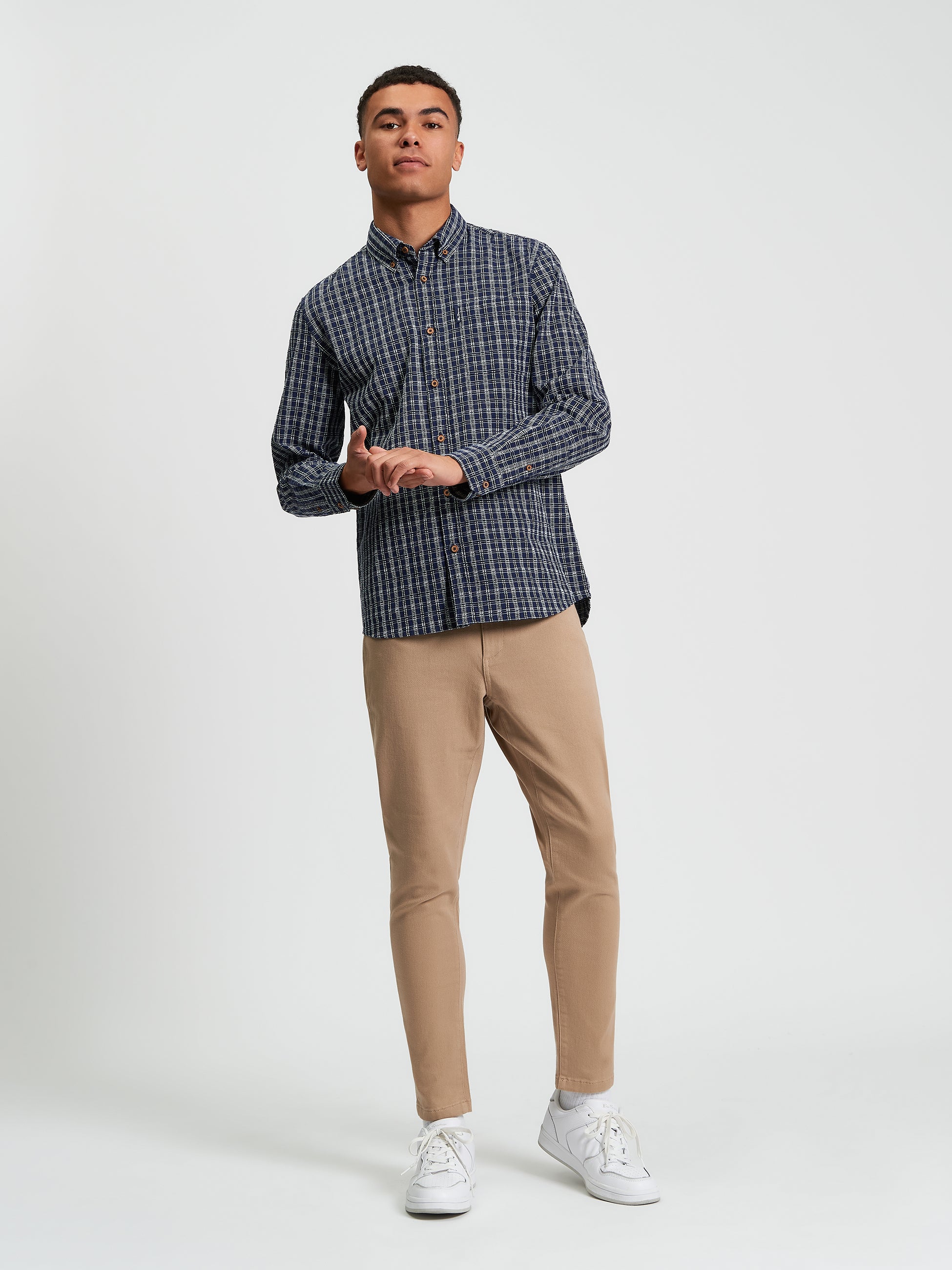 Check Shirt Dark Navy