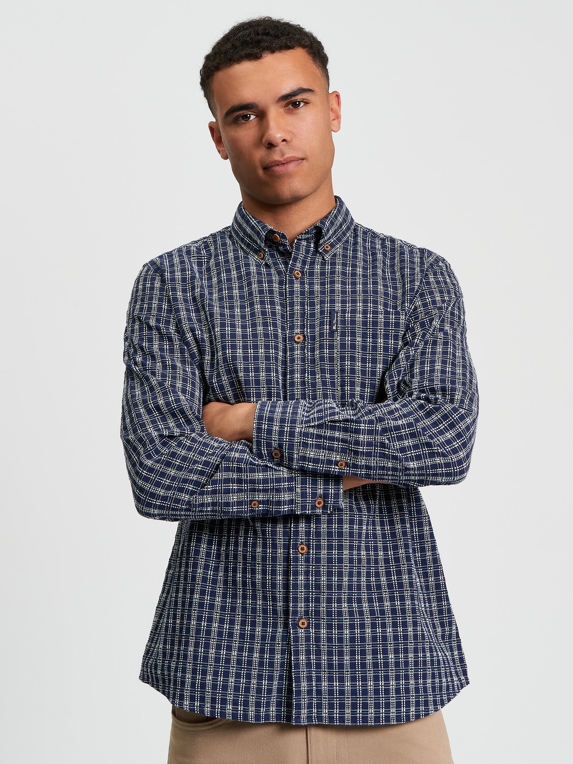 Check Shirt Dark Navy