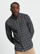 Twisted Yarn Shirt - Black - Front