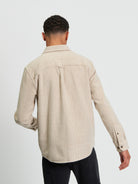 Brushed Herringbone Overshirt - Bronze - Back