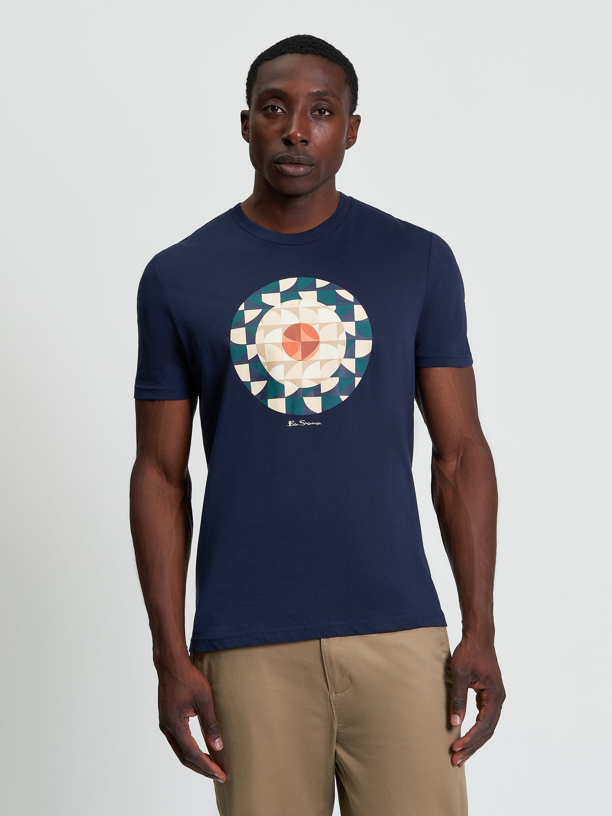 Geo Target Graphic T-Shirt Dark Navy