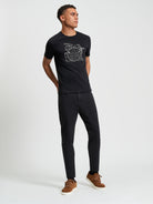 Drum Kit Print T-Shirt Black