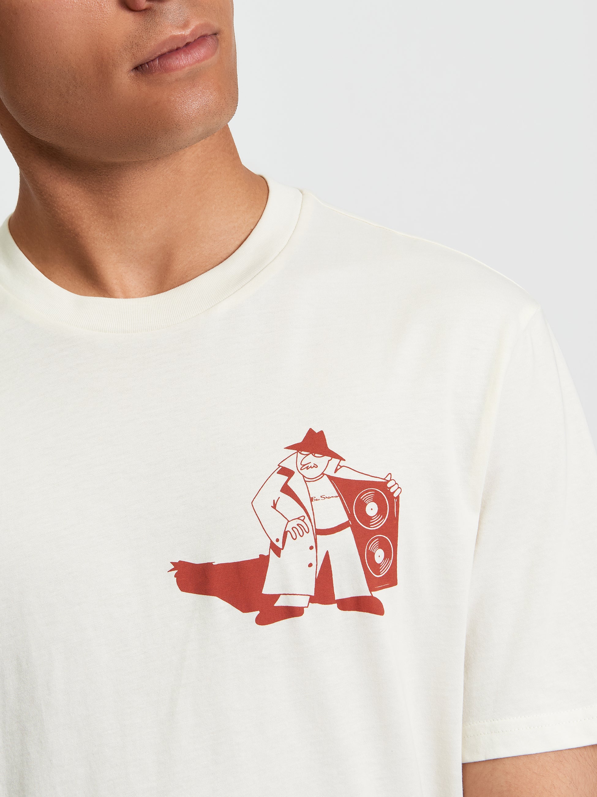 Secret Tune Society White Graphic Print T-Shirt