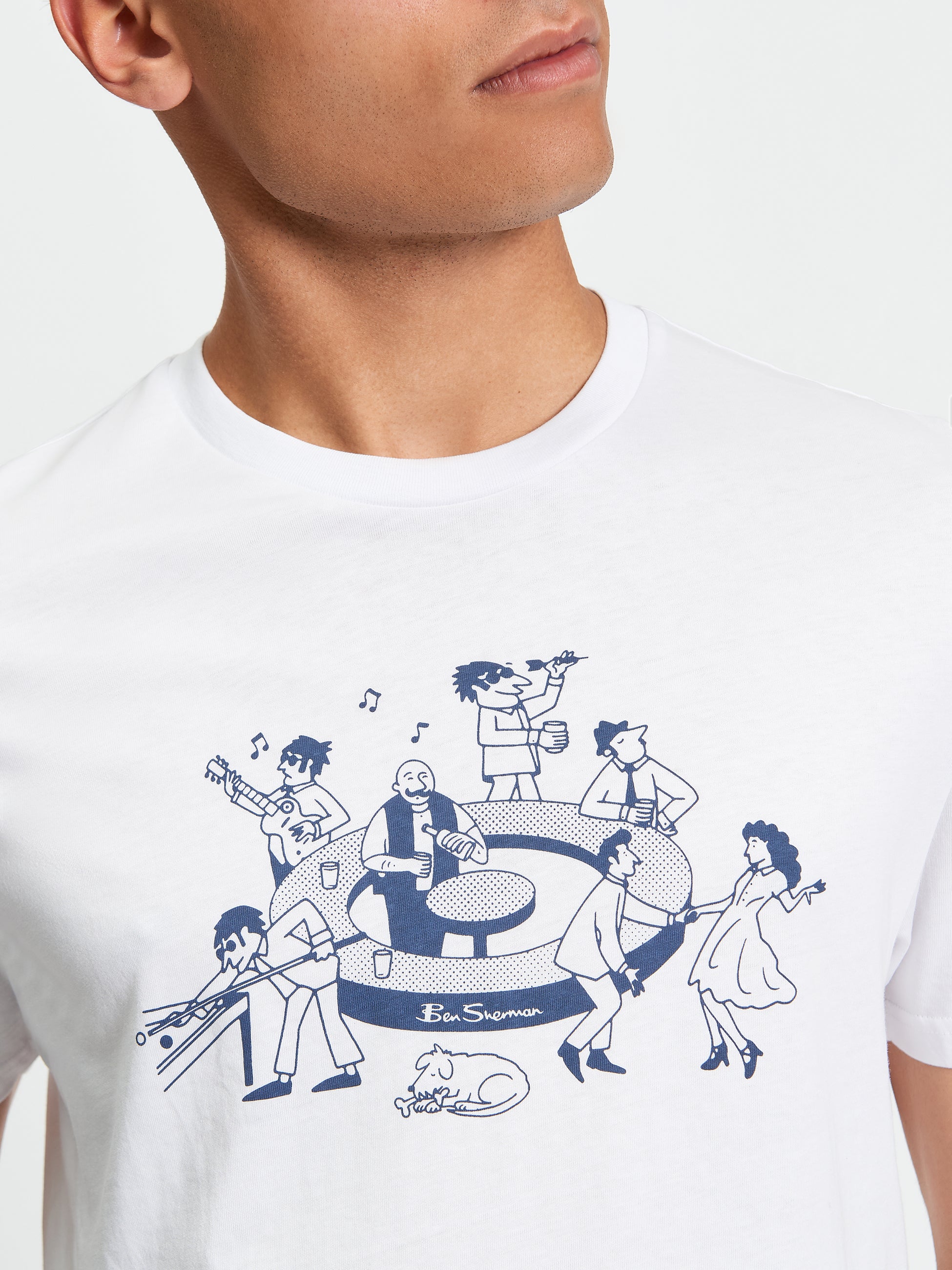 The Modern Scene T-Shirt Graphic Print White