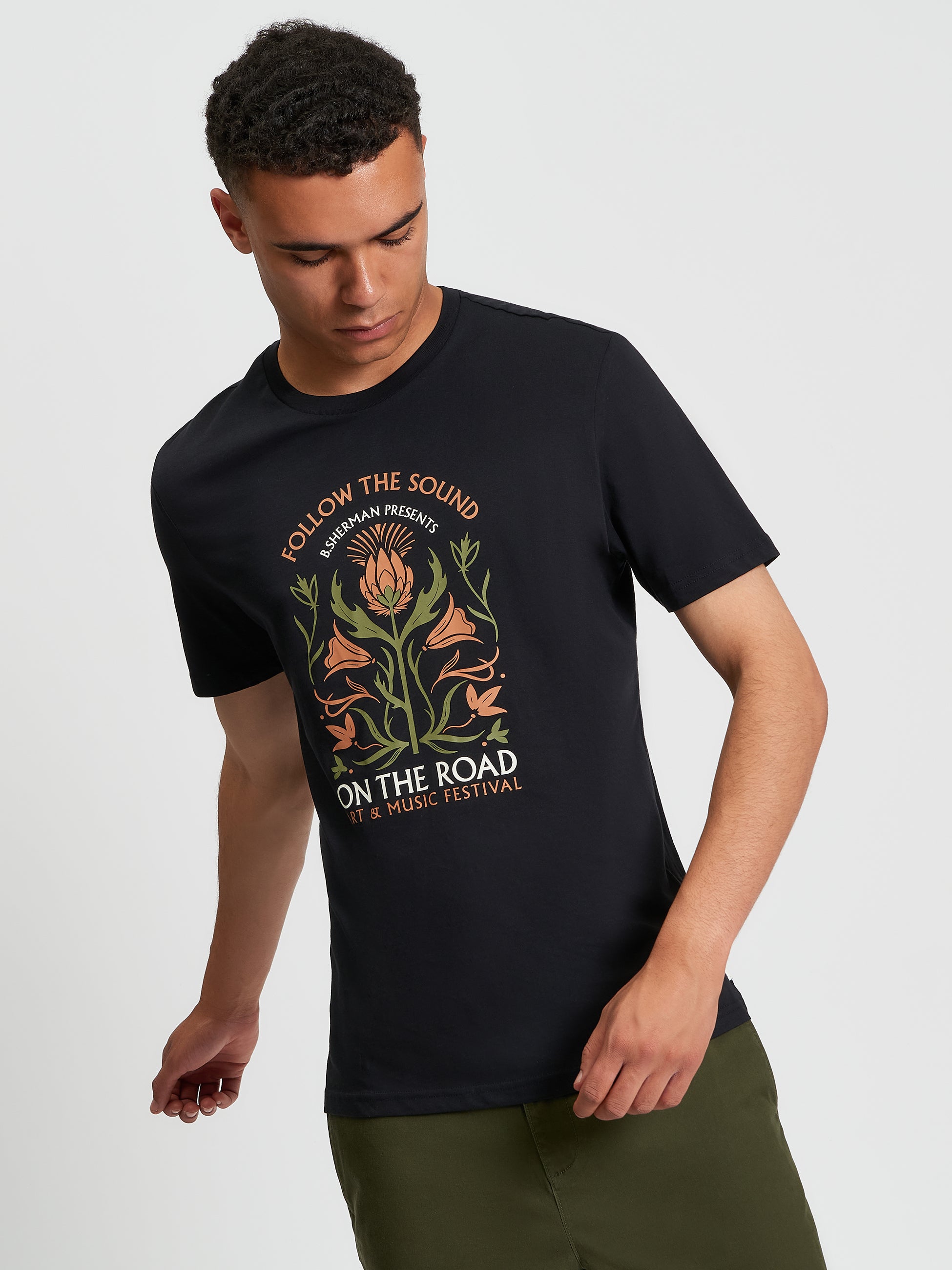 Festival Tee - Black - Front